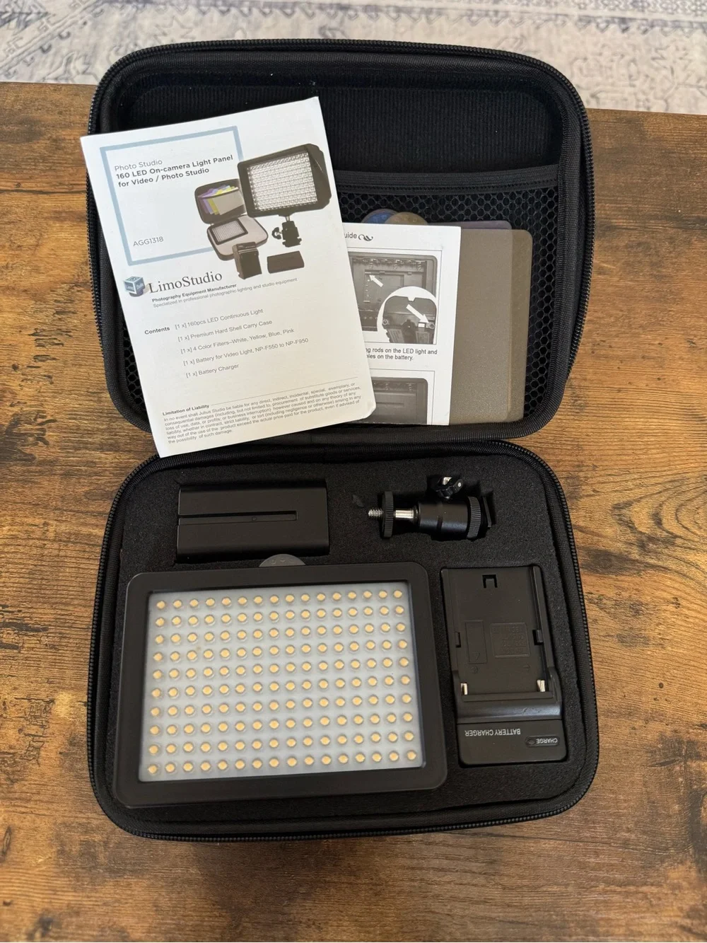 Portable On-Camera LED Light Panel